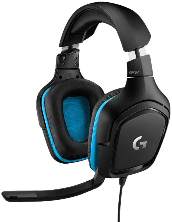 Slušalice žične gaming Logitech G432 7.1 crno/plave 981-000770