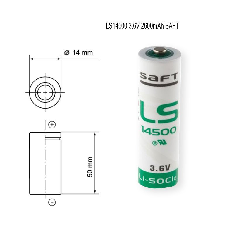 Litijum AA 3.6V 2600mAh LS14500 SAFT
