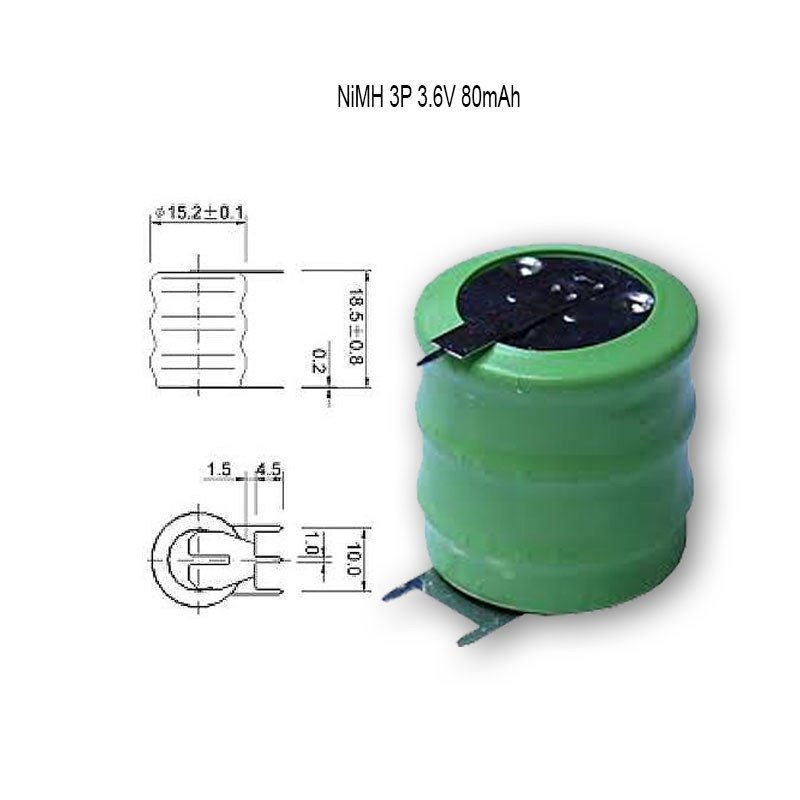 Dugmetna baterija za fiskalnu kasu EI 3P 3.6V 80mAh