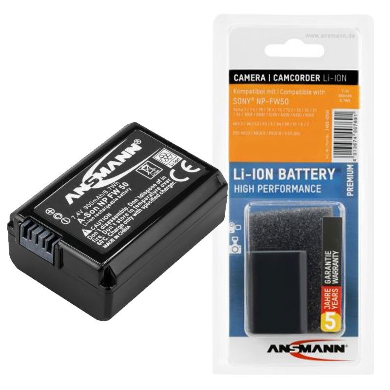 Baterija Li-Ion 7.4V  900mAh za SONY kamere NP-FW 50 ANSMANN